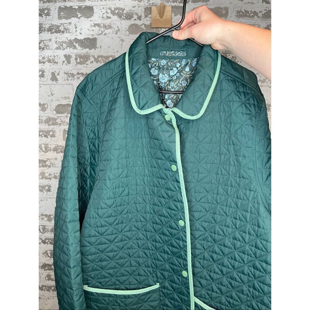 Lands end | women quilted jacket reversible floral